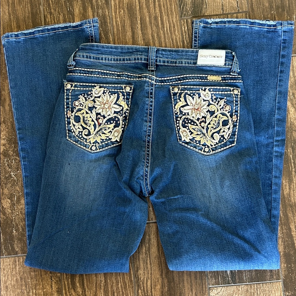 Sexy Couture Embroidered Blue Jeans